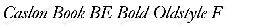 Caslon Book BE Bold Oldstyle Figures字体转换